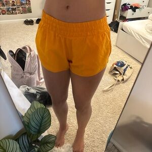 Aerie orange workout shorts